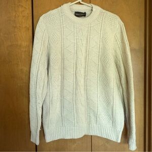 Cable Sweater Size L, Cream, Lahmar